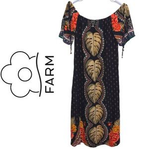 ✨ RARE Farm Rio Anthropologie Floral Leaf dress